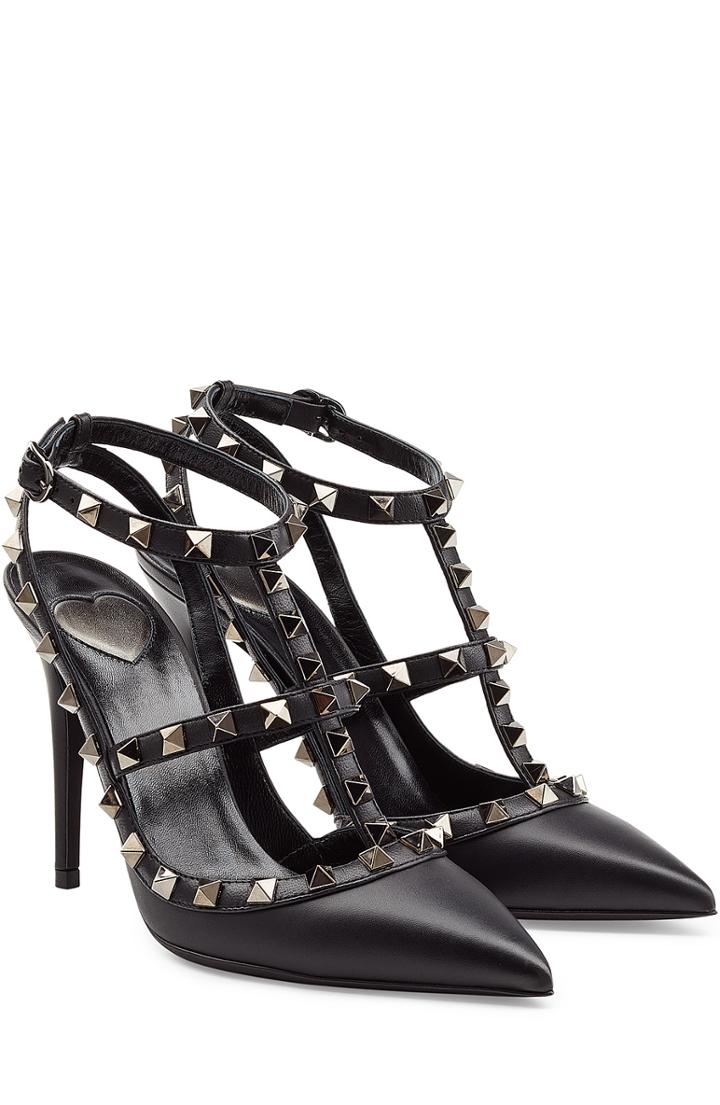 Valentino Valentino Cash & Rocket Leather Rockstud Stiletto Pumps