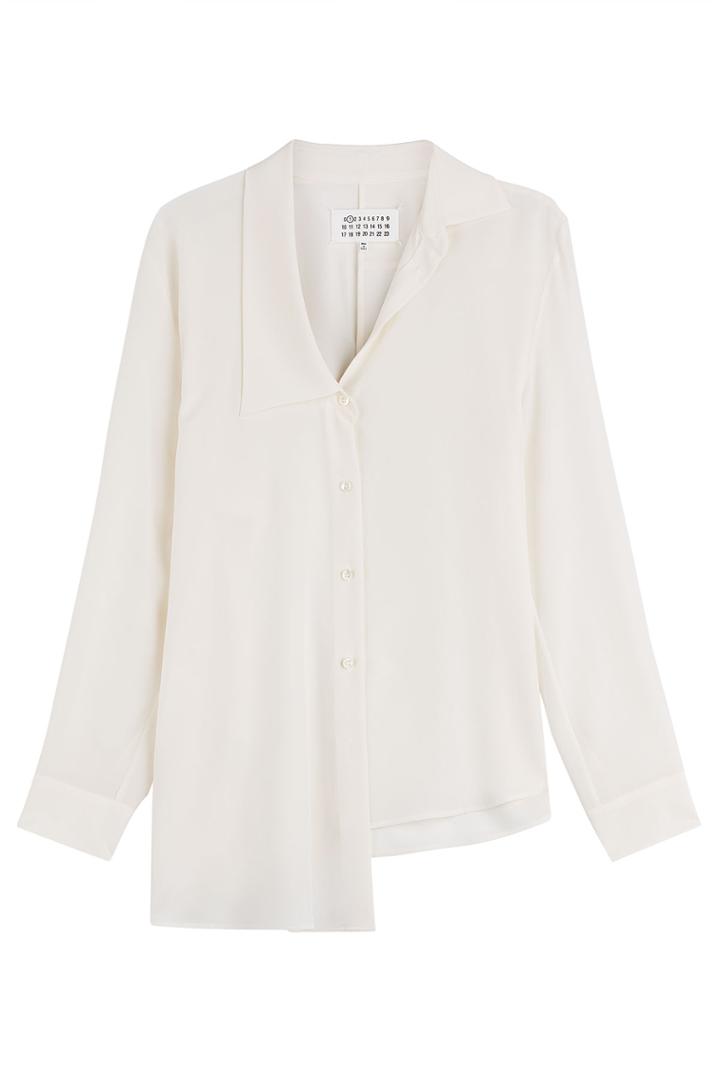 Maison Margiela Maison Margiela Asymmetric Silk Blouse - White