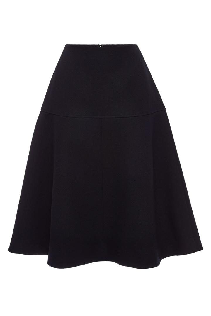 Jil Sander Navy Jil Sander Navy Fleece Wool Skirt