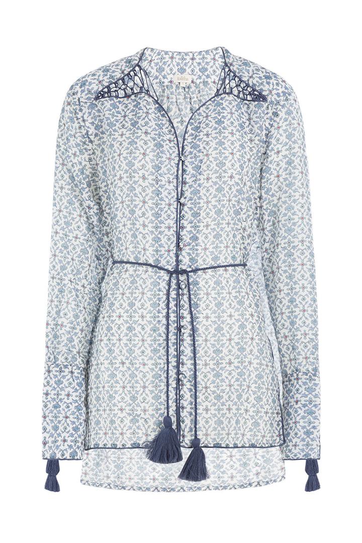 Talitha Talitha Printed Cotton-silk Tunic