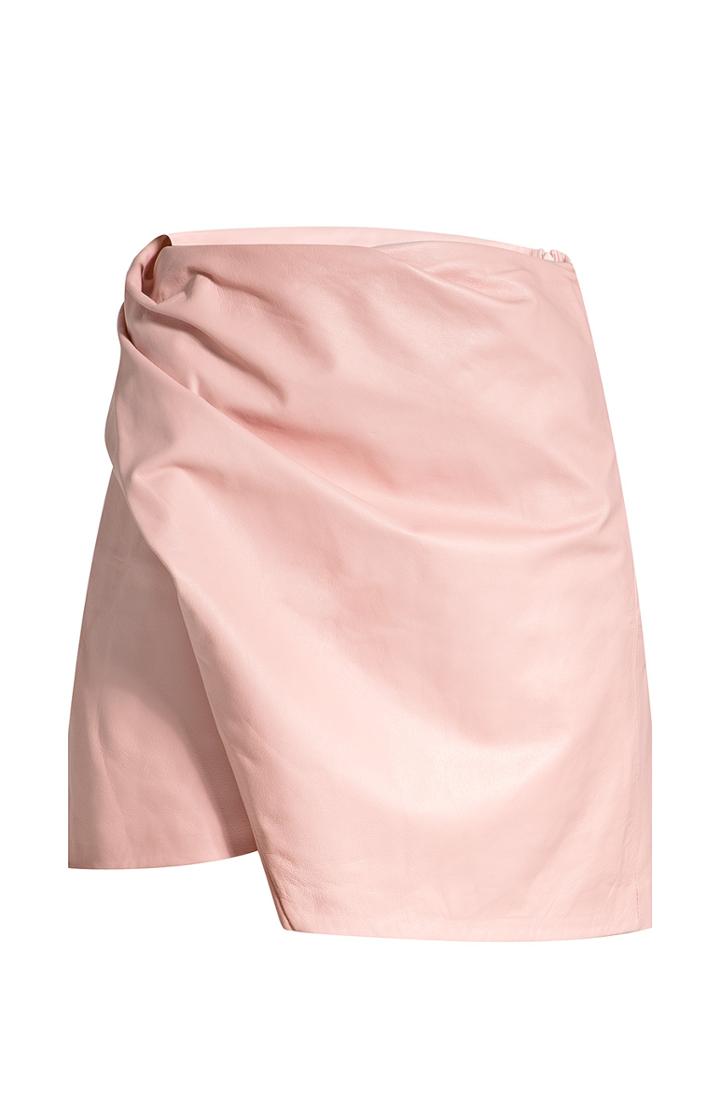 J.w. Anderson Leather Side Draped Skirt