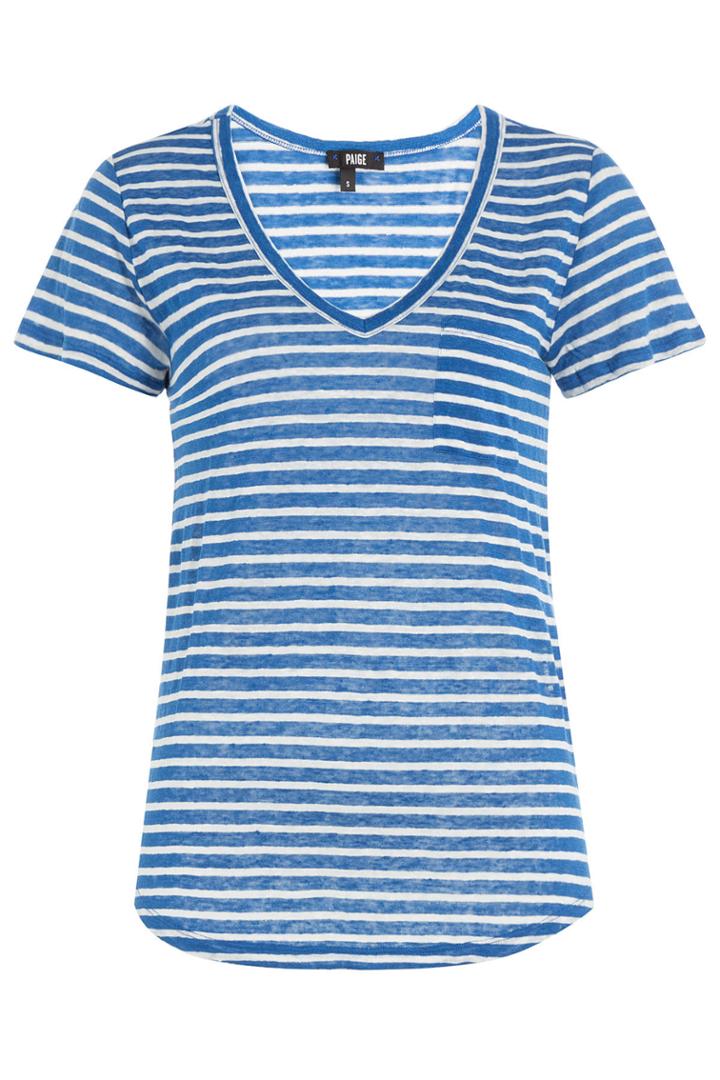 Paige Paige Striped Linen T-shirt - None