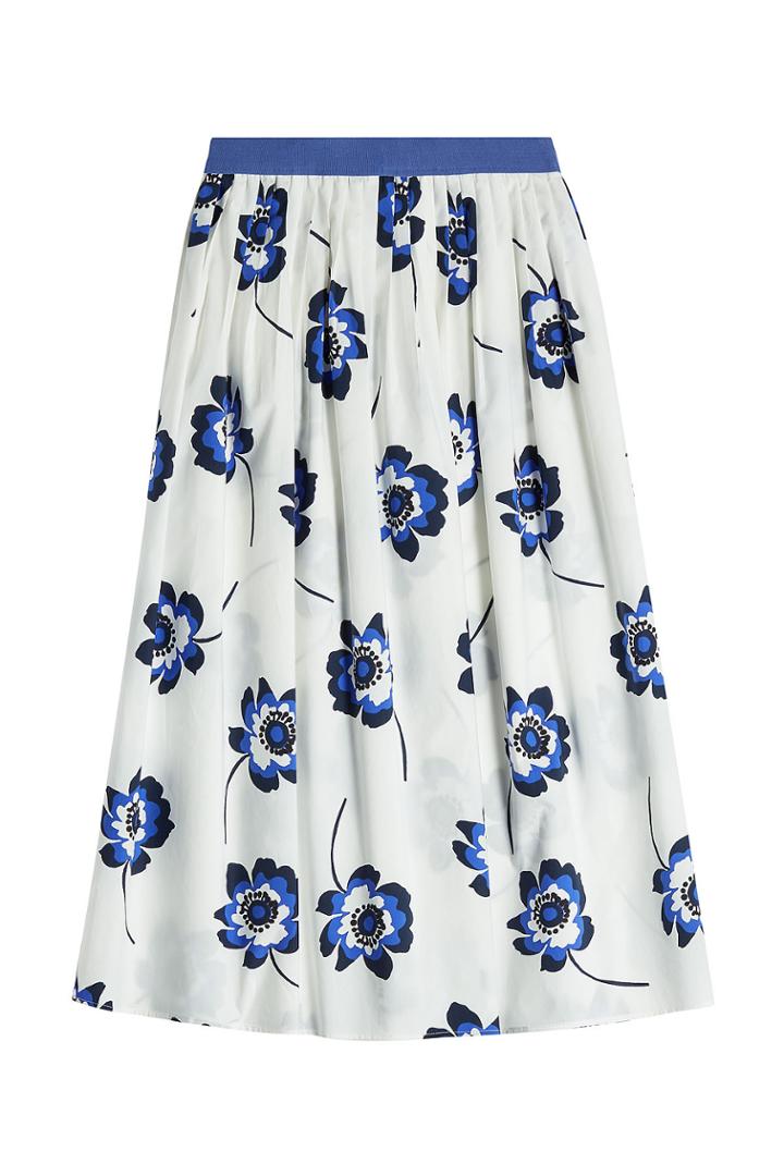 Agnona Agnona Printed Cotton Midi Skirt