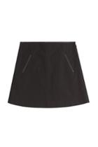 Polo Ralph Lauren Polo Ralph Lauren Cotton Skirt With Leather - Black