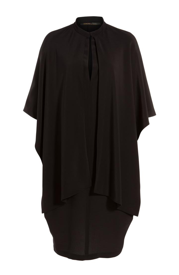 Agnona Draped Silk-crepe Dress