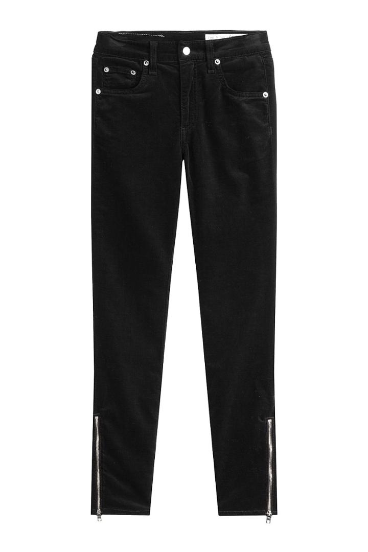 Rag & Bone Rag & Bone Skinny Velvet Pants - Black