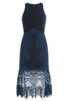 Jonathan Simkhai Jonathan Simkhai Cocktail Dress With Lace Crochet Overlay - Blue
