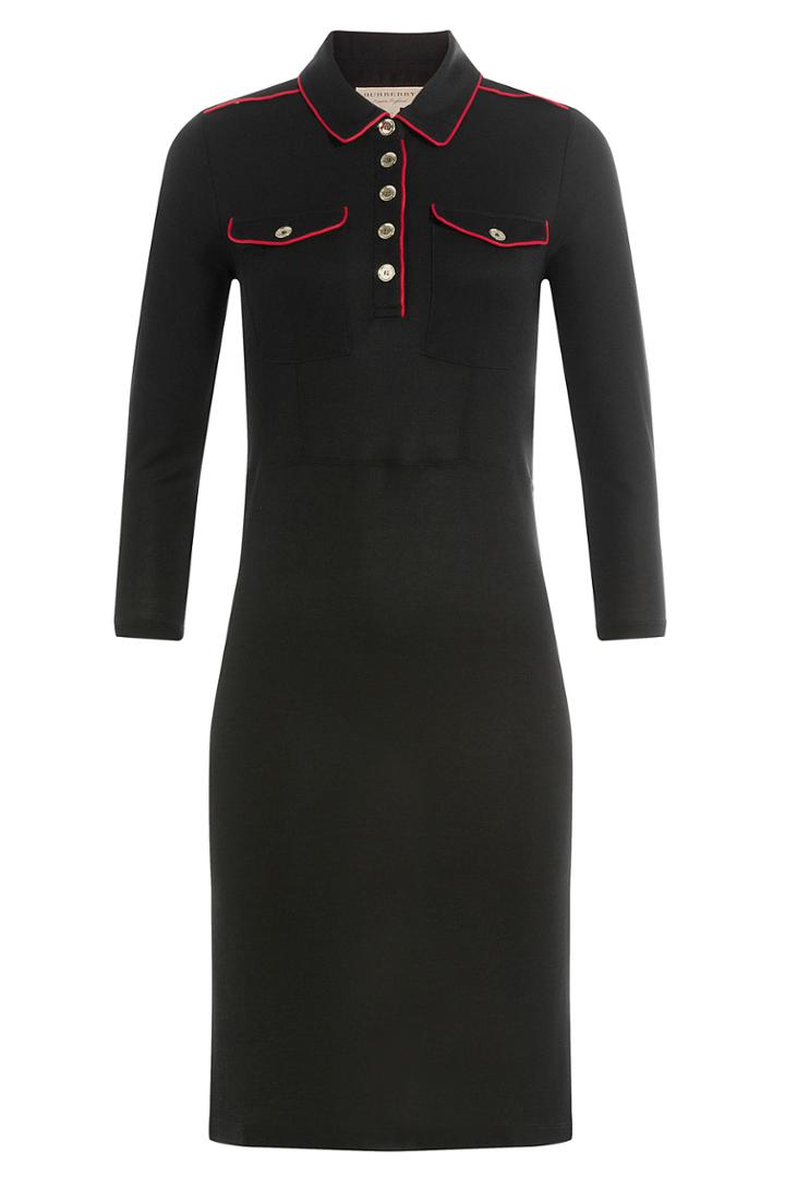 Burberry Brit Burberry Brit Dress With Contrast Piping - Black