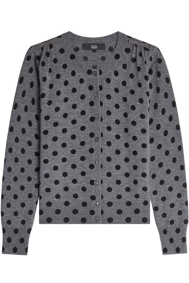 Steffen Schraut Steffen Schraut Polka Dot Cardigan In Merino Wool