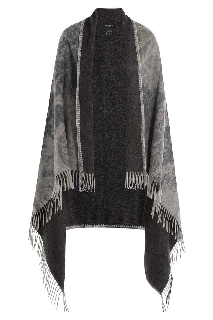 Etro Etro Wool Cape With Fringe