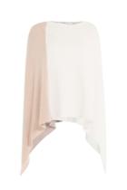 Agnona Agnona Two-tone Cashmere Cape - White