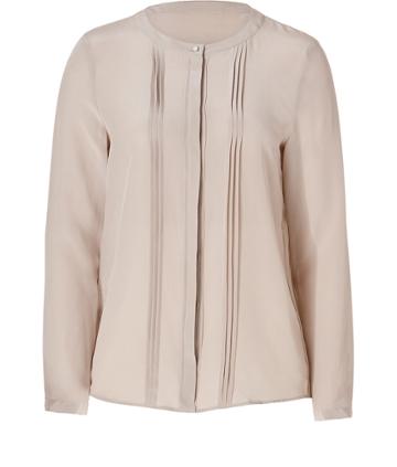 Hugo Silk Etiny Blouse In Light Beige