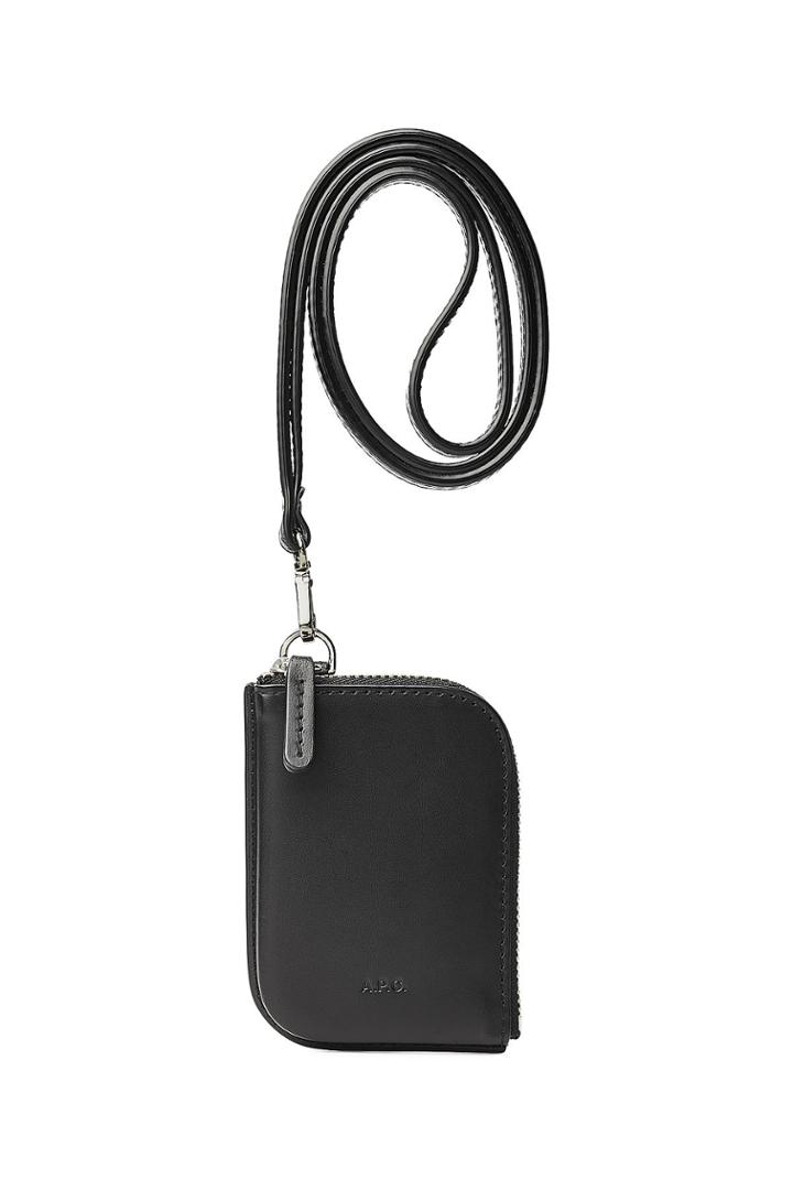 A.p.c. A.p.c. Leather Coin Purse With Strap