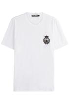 Dolce & Gabbana Dolce & Gabbana Cotton T-shirt With Embellished Motif - White