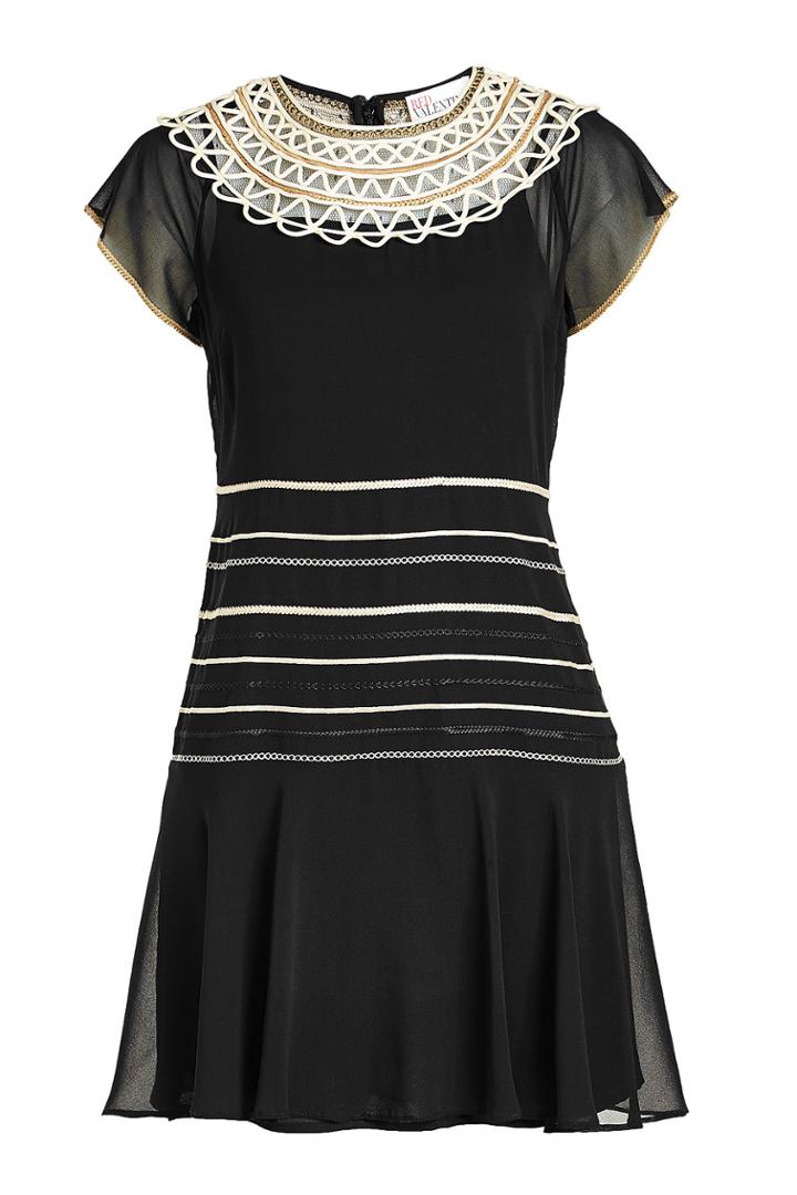 Red Valentino Red Valentino Chiffon Dress With Cut-out Detail