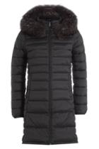 Duvetica Duvetica Quilted Down Jacket With Fur Trim - Black