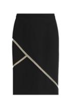 David Koma Pencil Skirt With Sheer Mesh Insert