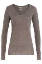 Majestic Majestic Long Sleeved Cotton Top With Cashmere - Green