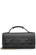 R.e.d. Valentino R.e.d. Valentino Leather Shoulder Bag With Chain - Black