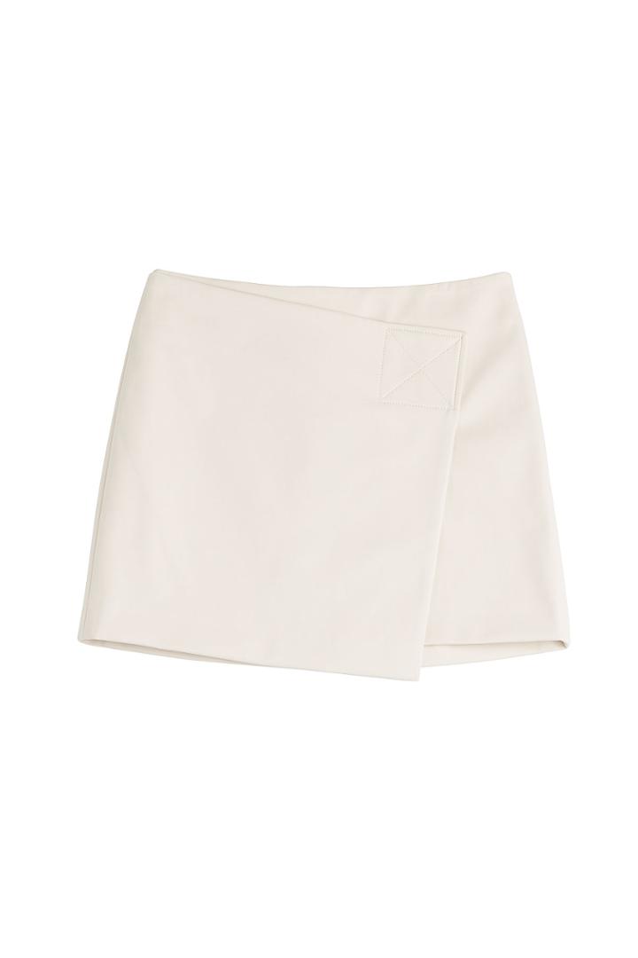 Marc By Marc Jacobs Marc By Marc Jacobs Cotton Blend Wrap Mini Skirt - Beige