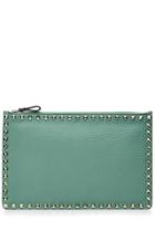 Valentino Valentino Leather Rockstud Large Flat Clutch