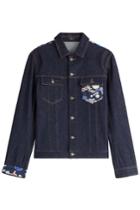 Jil Sander Jil Sander Denim Jacket With Printed Twill Detail - Blue