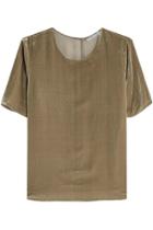 Vince Vince Velvet Top With Silk