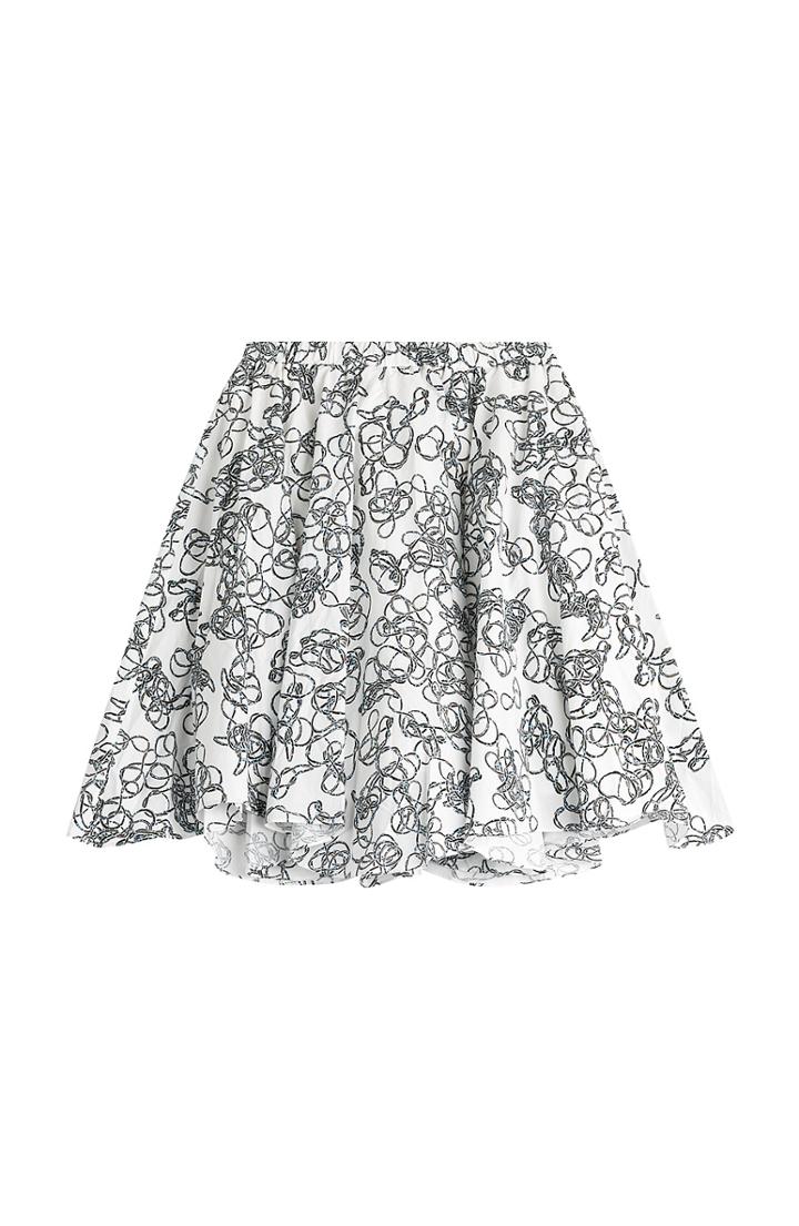 Julien David Printed Cotton Skirt