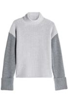 Victoria Victoria Beckham Victoria Victoria Beckham Two-tone Merino Wool Turtleneck Pullover