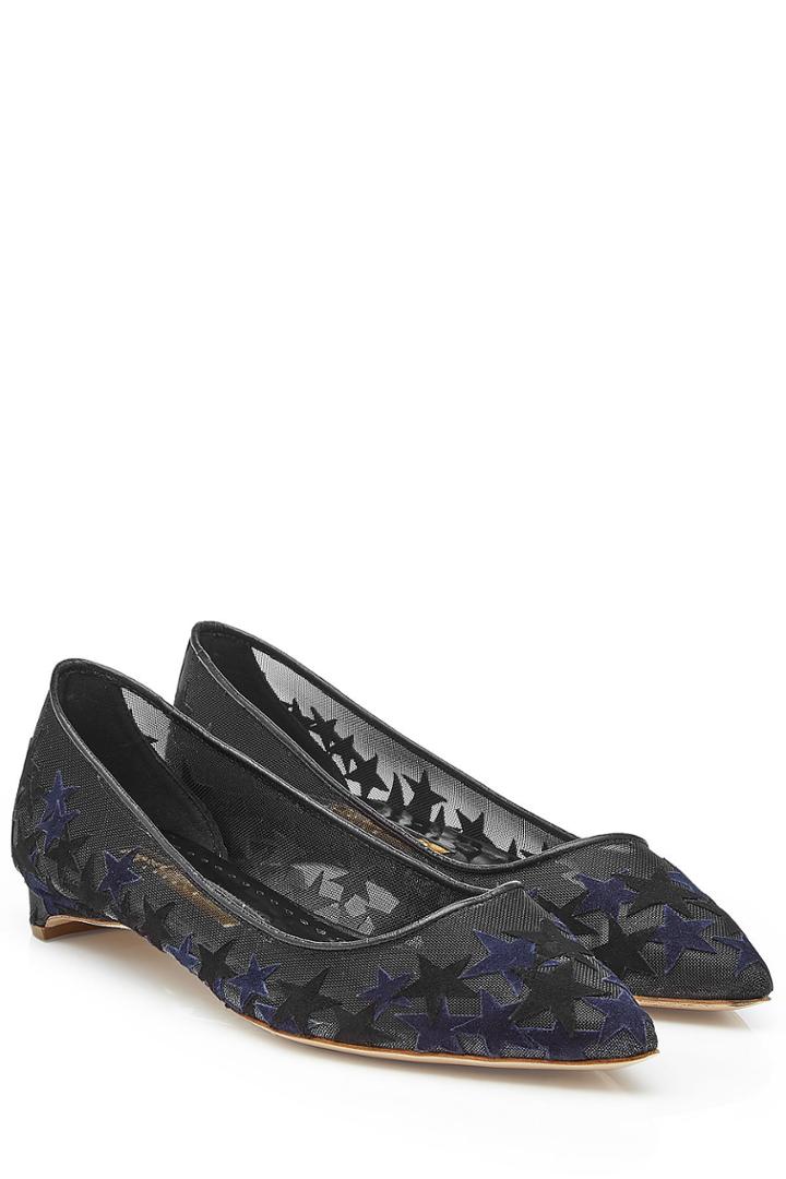 Rupert Sanderson Rupert Sanderson Embroidered Mesh Ballerinas