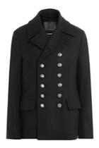 Dolce & Gabbana Dolce & Gabbana Pea Coat With Contrast Buttons - Black