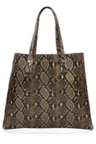 Marc Jacobs Marc Jacobs Snake Print Wingman Leather Tote - Animal Prints