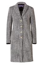 Emanuel Ungaro Emanuel Ungaro Wool Chevron Coat - White