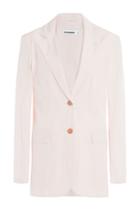 Jil Sander Jil Sander Silk Blend Blazer - Pink