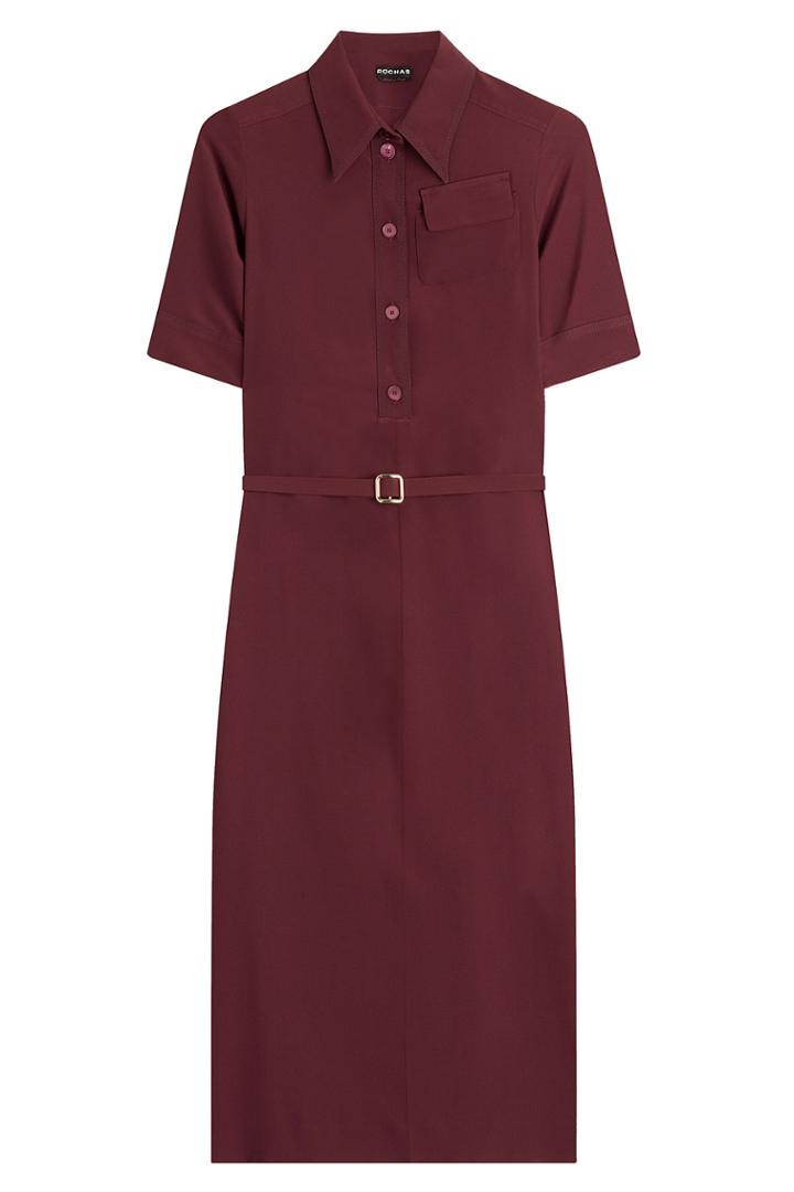 Rochas Rochas Silk Shirt Dress - Red