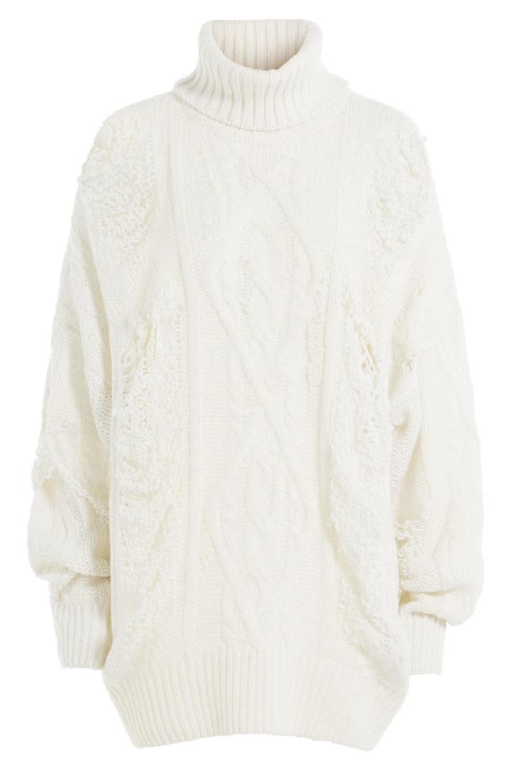 Faith Connexion Faith Connexion Distressed Turtleneck Pullover With Wool