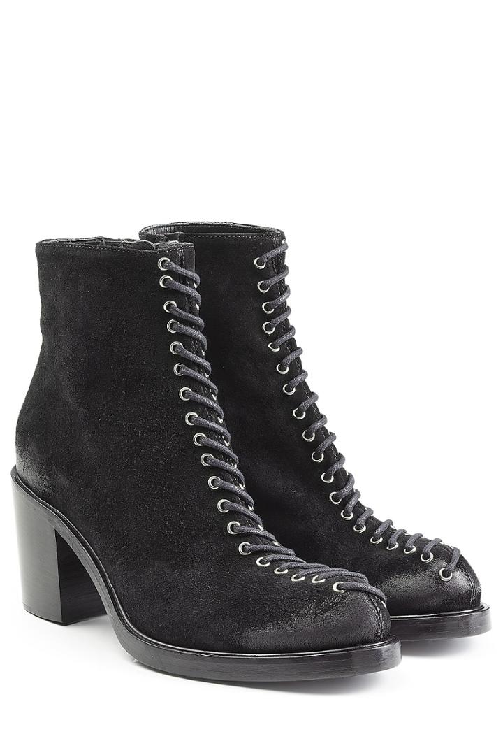 Mcq Alexander Mcqueen Mcq Alexander Mcqueen Suede Ankle Boots - Black