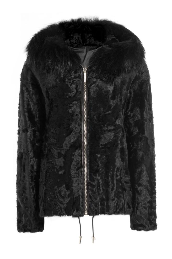 Yves Salomon Yves Salomon Shearling And Fox Fur Jacket - Black