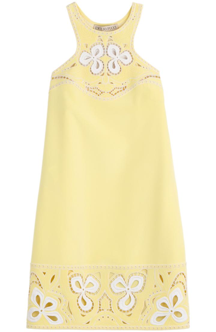 Emilio Pucci Silk-cotton Dress With Cut Out Detail