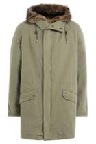 Yves Salomon Yves Salomon Cotton Parka With Fur Lining - Green