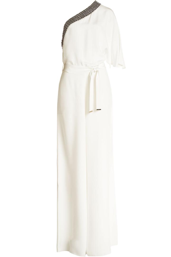 Emilio Pucci Emilio Pucci Silk Crepe Jumpsuit With Embellishment - White