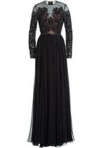 Elie Saab Elie Saab Embellished Silk Floor-length Evening Gown