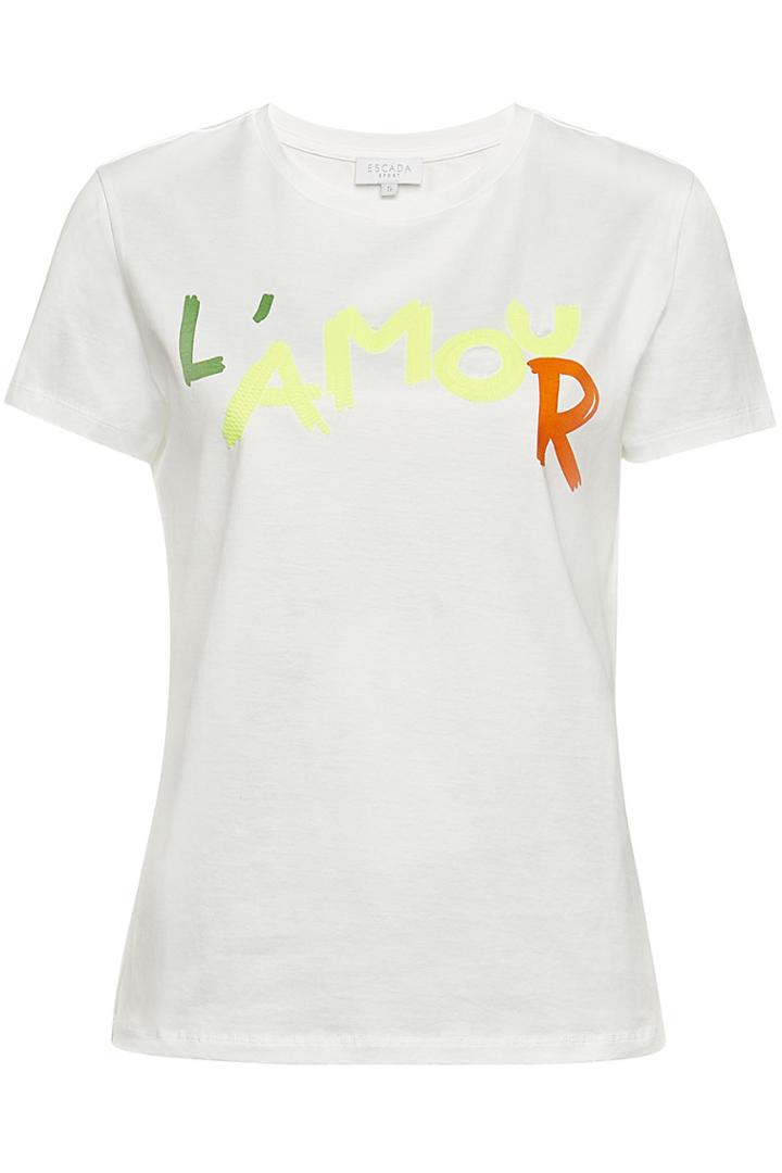 Escada Escada Elamore Printed Cotton T-shirt With Sequins