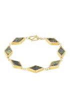 Pippa Small Pippa Small Gold Plated Silver Bracelet With Chrysocolla - Green