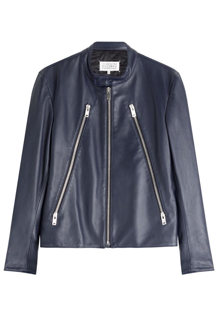 Maison Margiela Maison Margiela Leather Jacket - Blue