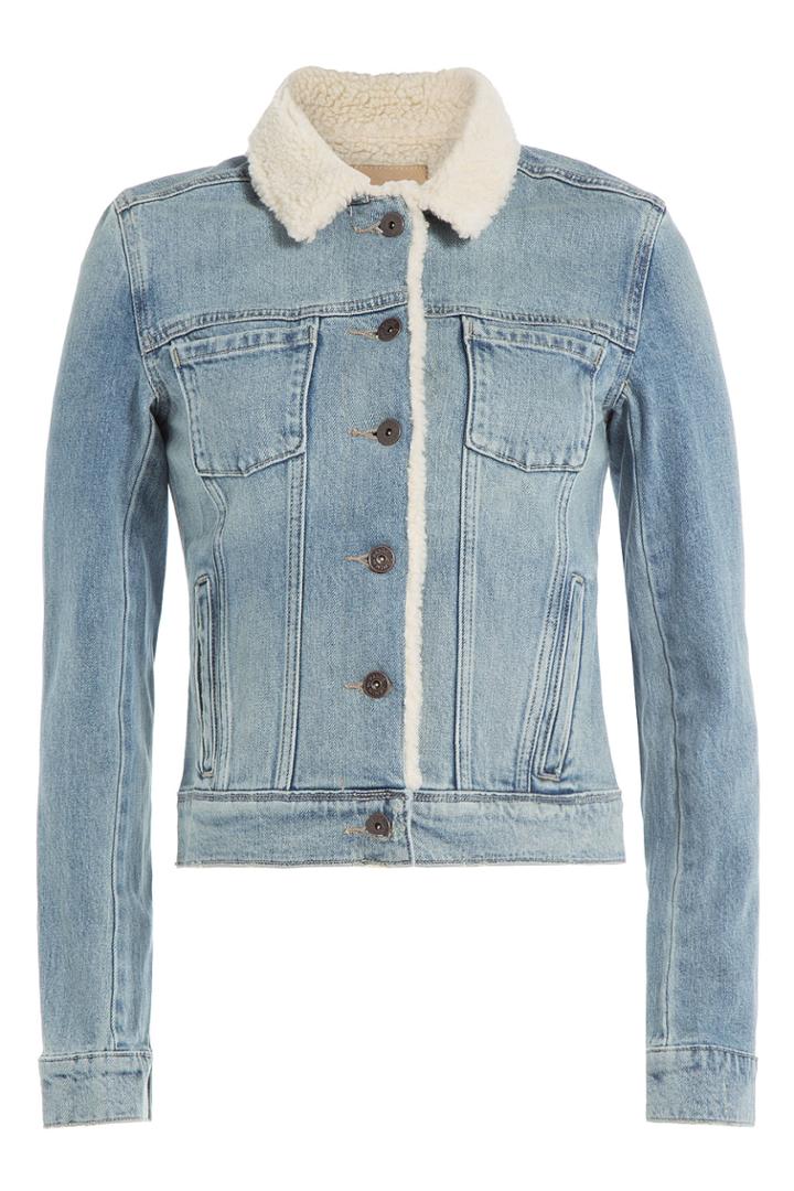 Paige Paige Denim Jacket With Contrast Collar - Blue