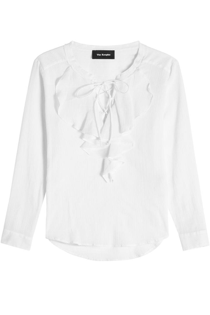 The Kooples The Kooples Tie-up Cotton Blouse