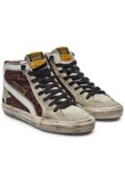 Golden Goose Deluxe Brand Golden Goose Deluxe Brand Slide Glitter And Suede Sneakers