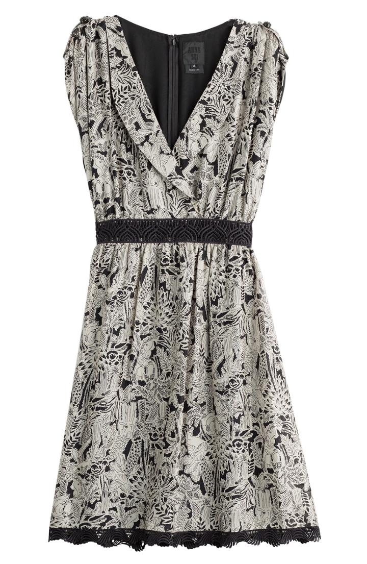 Anna Sui Tropical Print Silk Dress