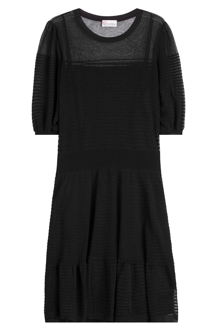 Red Valentino Red Valentino Knit Cotton Dress - Black